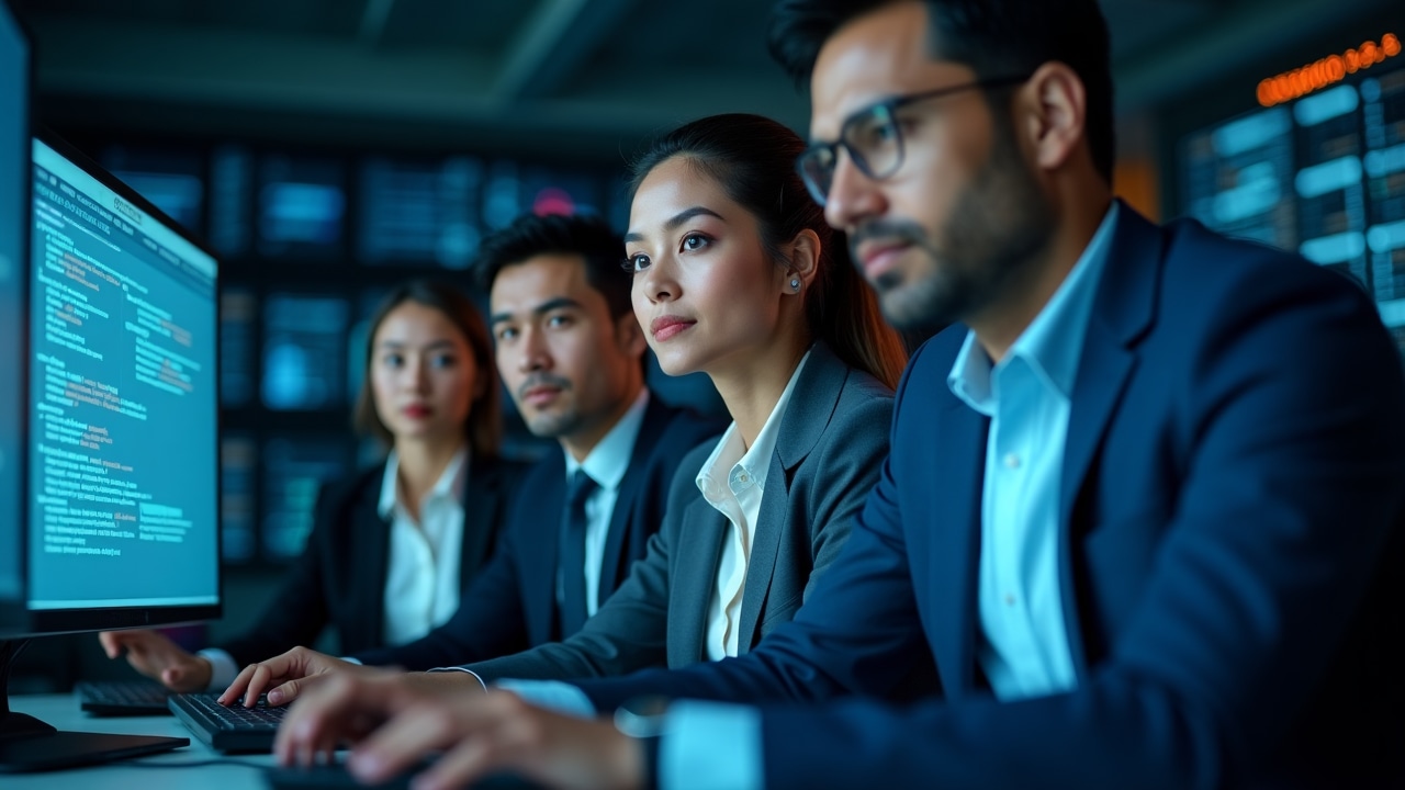 Nosyq security team working in operations center